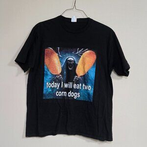 Today I Will Eat 2 Corndogs T Shirt Mens XL